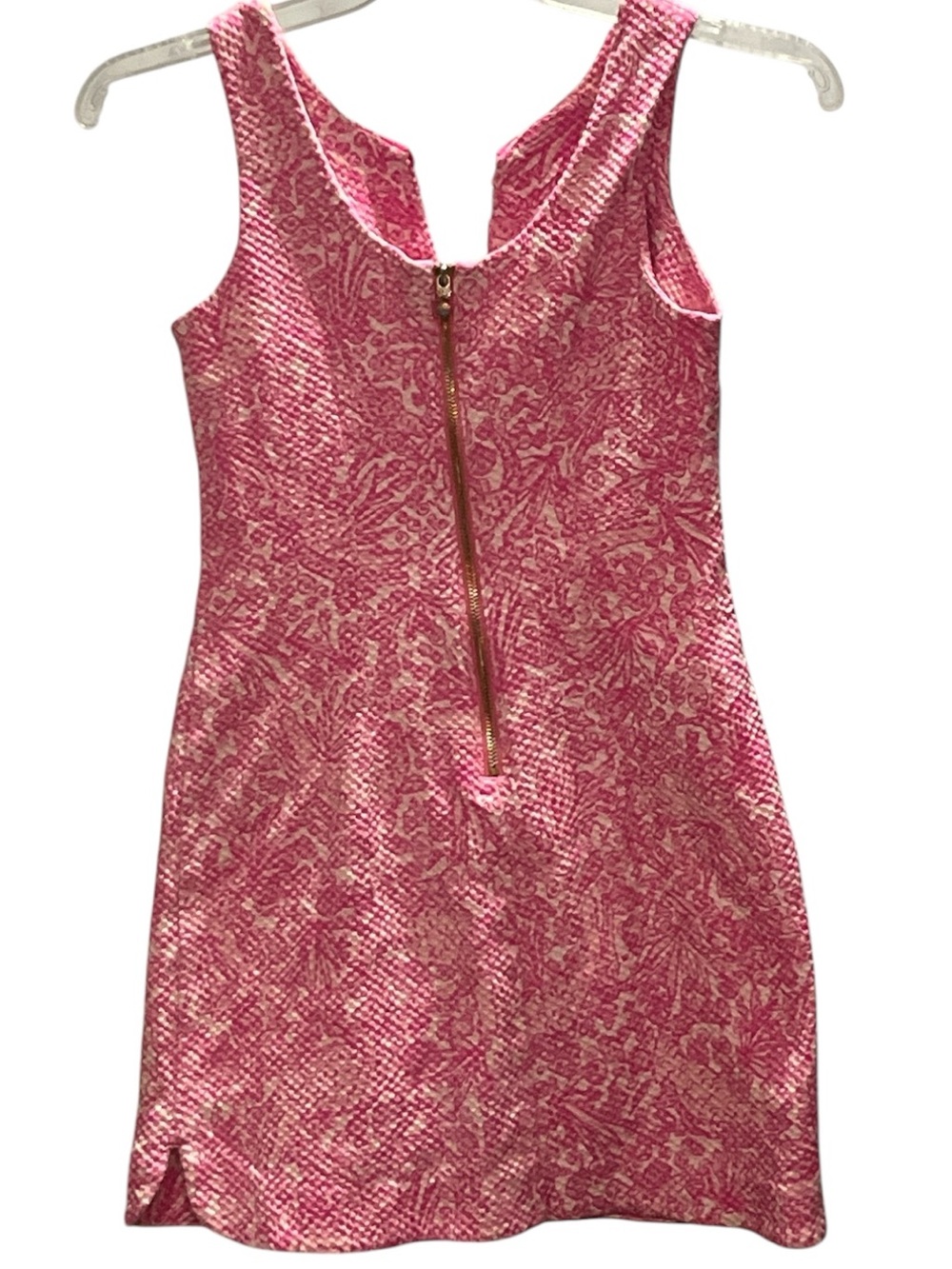 Lilly Pulitzer See Ya Later Pink Floral-Trim Sleeveless Dress Sz 2 - Picture 6 of 6